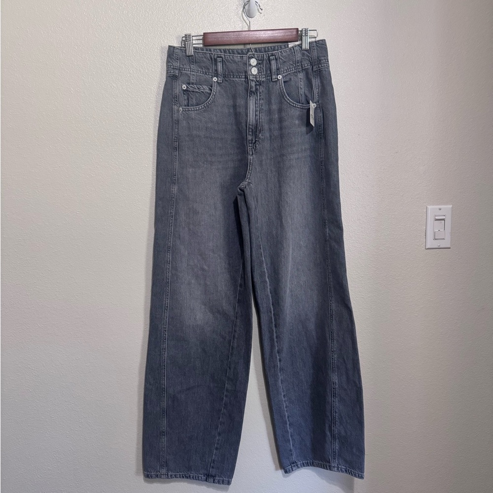 Free People High Rise Charcoal Jeans - Picture 2 of 5